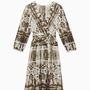 Calvin Klein- TIE-DYE V-Neck 3/4 Sleeve Dress